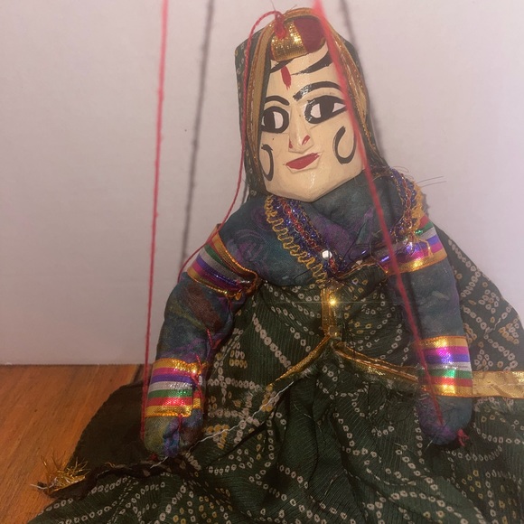 Vintage Handmade Indian Kathputli Puppet Doll - Picture 2 of 6